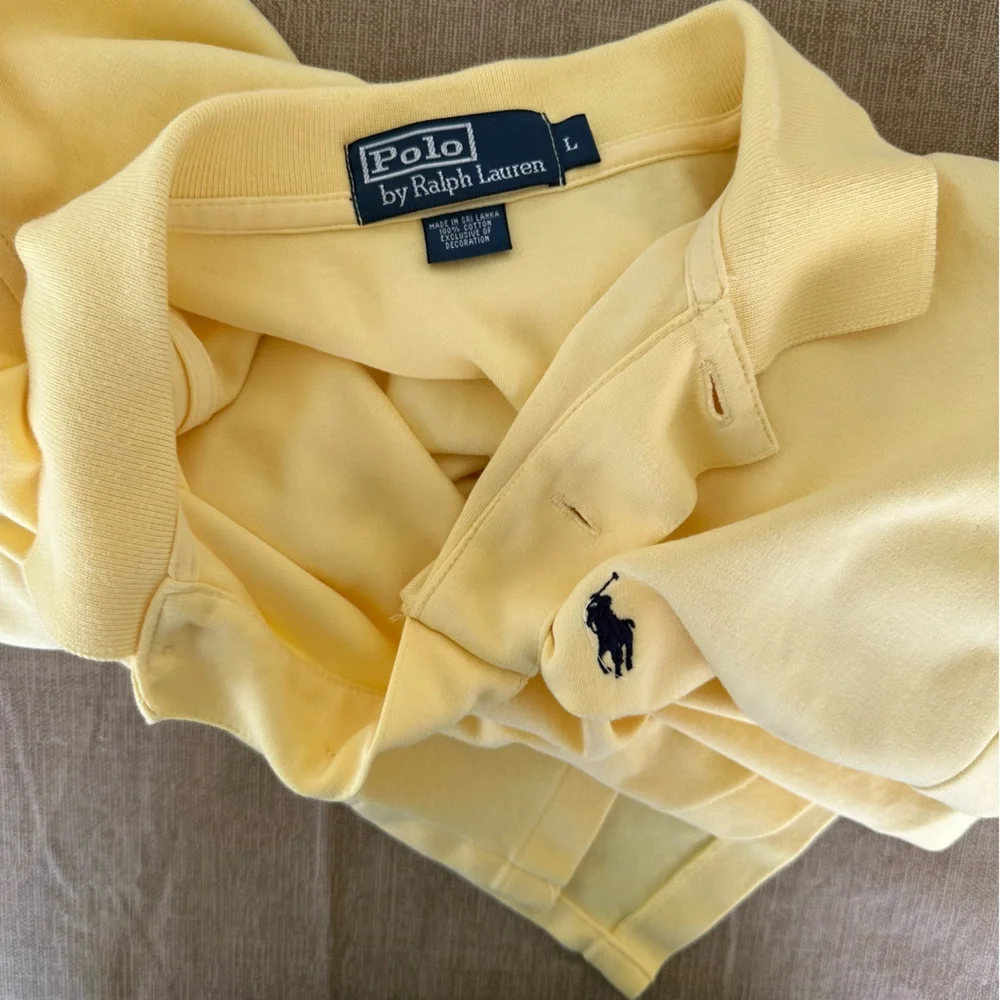 Polo by Ralph Lauren Polo Shirt Yellow Preppy Sz Large